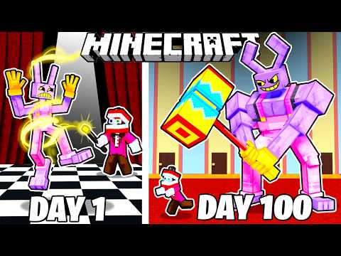 I Survived 100 Days as JAX in Minecraft!