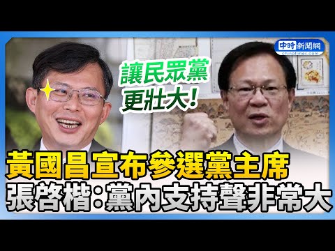 黃國昌宣布參選黨主席！　張啓楷：黨內支持聲非常大 @ChinaTimes