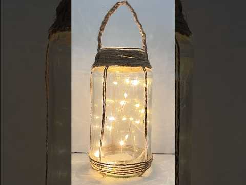 DIY glass jar light 🤩 #shorts #glassjars #diy