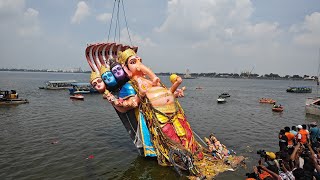 khairatabad ganesh Nimajjanam 2024 | India's Biggest Ganesh Visarjan 2024 Ganesh Nimajjanam 2024