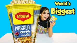 Making World's Biggest MAGGI Cup Noodles!! 🍜 दुनिया का सबसे बड़ा!