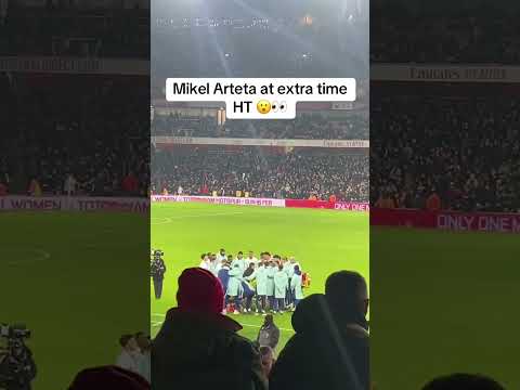 Mikel Arteta leading the team talk at extra time with only 15 minutes to go 😮👀 #arteta #arsenal