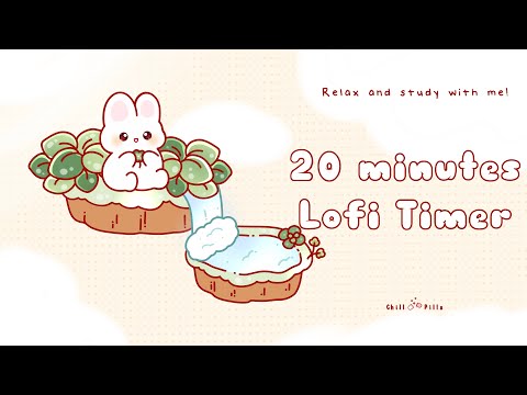 20 minutes - Relax & study with me Lofi | Bunny Island #timer #20minutetimer  #lofi #relaxing #calm