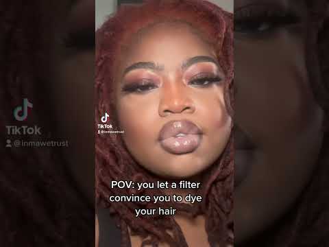 Would you let a filter 🧡choose your hair color? 👀#makeup #viral #fypシ #fyp #locstyles #ginger