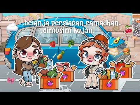 VLOG:🌜BELANJA PERSIAPAN RAMADHAN DIMUSIM HUJAN 🌧️ | AVATAR WORLD DRAMA ROLEPLAY | PAZU