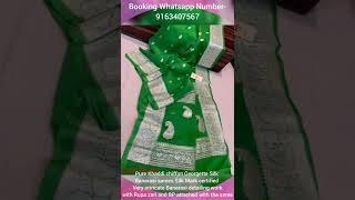 Pure Khaddi Georgette Banarasi Sarees | Khaddi Georgette Chiffon Banarasi | Banarasi Silk Sarees