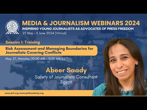 Media and Journalism Webinars 2024 - Session 1 - Abeer Saady, Journalist and Consultant, Germany