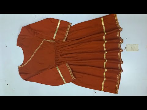 Very Easy And Beautiful Angrakha Style Frock/Kurti Cutting And Stitching|How To Make angrakha kurti