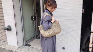 ゴートメッシュ」・ランチバッグM/sage gray