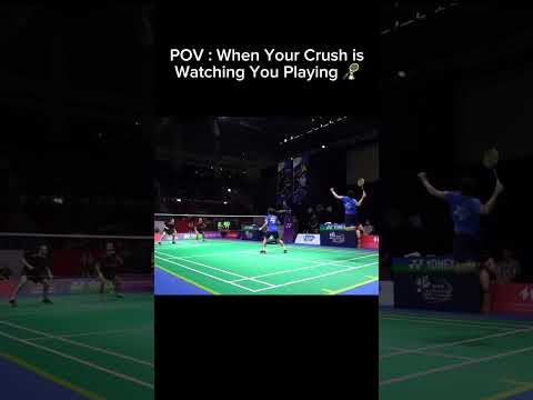 When Your Crush Is Watching You Playing Badminton You Be Like. #gohvshem #badminton