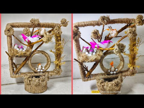 DIy tree branches idea project 💡💡||unique DIY bird nest house 🏠from waste materials😊||