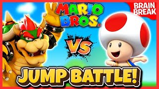 Mario Jump Battle | Brain Break | Jump Challenge | Just Dance | Freeze Dance | Matthew Wood