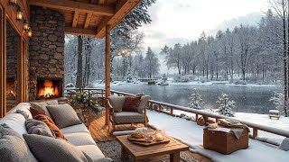 Relaxing Background Jazz Playlist ❄️ Cozy Winter Balcony Ambience & Smooth Jazz Instrumental Music