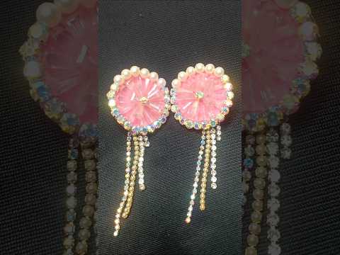 Diy earrings 🌸🌸 #handmade #trending #youtube #shorts #creative #earrings