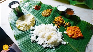 Most Famous Andhra Pradesh Traditional Food Unlimited Banana Leaf Thali Rs. 130/- Only l Guntur Food