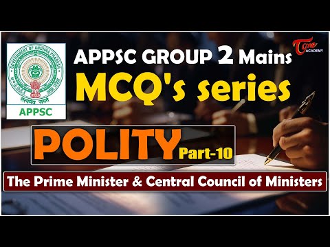 APPSC Group 2 Mains Polity MCQ Series Part-10 | The Prime Minister & Central Council of Ministers