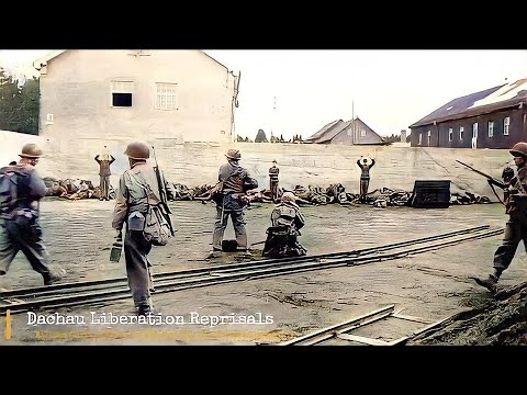 Pt 1of6 Executions by Americans During Dachau Liberation Reprisals. In COLOR, War Crime or Justice?