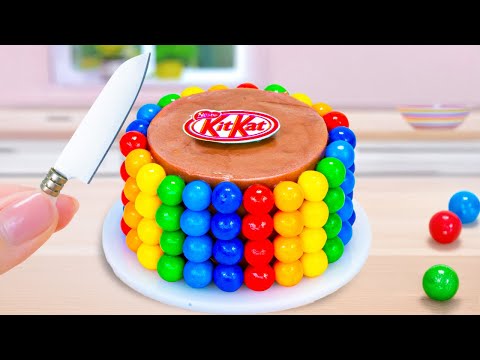 Amazing Rainbow Cake Decorating in Real Mini Kitchen | ASMR Rainbow Cake 🌈🎂