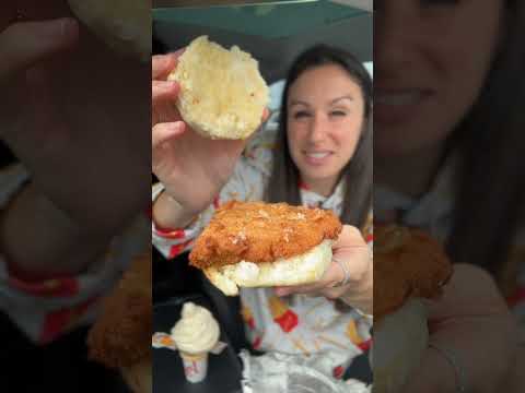 Testing The Chick fil A Ice Cream Chicken Biscuit