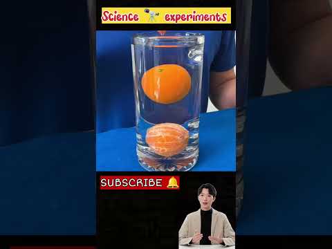 Amazing science experiments🔭| नारंगी पानी में डूबेगी की नहीं 😲 #factshorts #रोचकfacts #amazingfacts