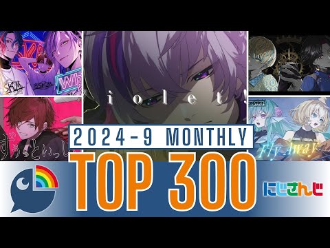 【2024年9月】にじさんじ 歌ってみた&オリジナルソング 月間再生数ランキング【TOP300】