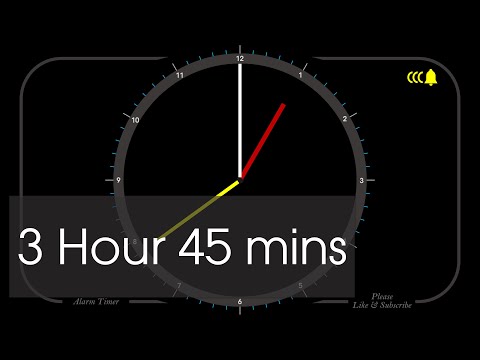 3 Hour 45 Minutes - Analog Clock Timer & Alarm - 1080p - Countdown