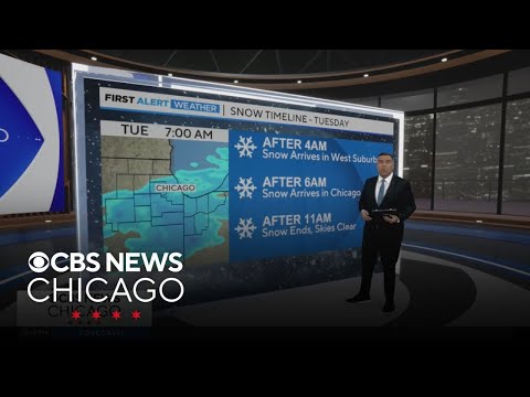 Snow coming to Chicago for Tuesday morning commute