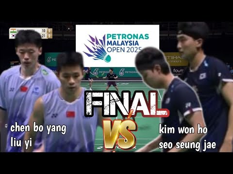 FINALS  : kim/seo seung jae [KOR] VS liu yi/chen bo yang [CHN] petronas malaysia open 2025