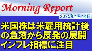 【モーニングレポート】米国株は米雇用統計後の急落から反発の展開！今週のインフレ指標に注目！