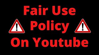 Disclaimer for FAIR USE OF VIDEO on Youtube | Copyright Policy