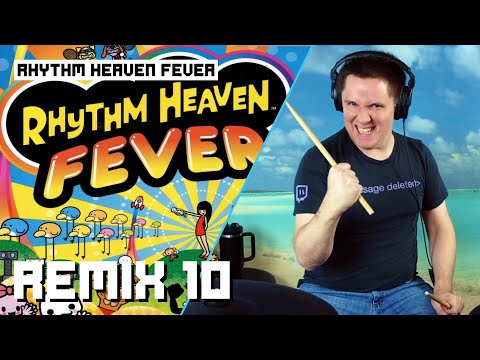 Remix 10 From Rhythm Heaven Fever On Drums!