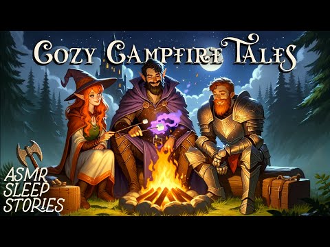 Cozy Medieval Campfire Tales | Soothing British ASMR | Fantasy Bedtime Stories