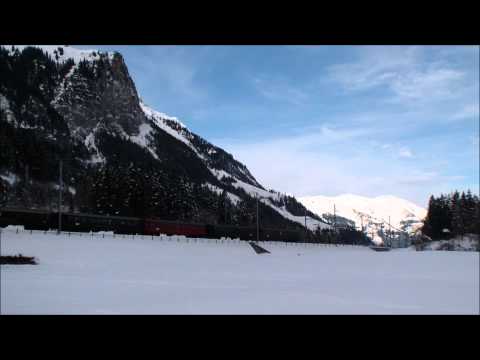 BLS Ae 6/8 205 mit Extrazug zur "Belle-Epoque Woche" nach Kandersteg 20.01.2013