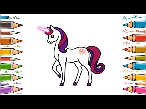 How to Draw a Cute Unicorn | Easy Unicorn Drawing 🦄✨🎨