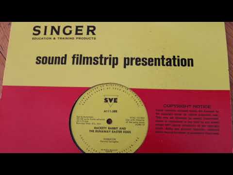 Rackety Rabbit and the Runaway Easter Eggs -Singer - SVE - Filmstrip Record - Donald Gallagher