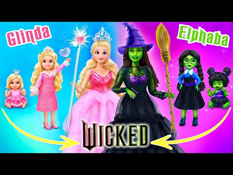 Wicked! Glinda & Elphaba Búp Bê Disney Lớn Lên! 32 Mẹo Phép Thuật Tự Làm