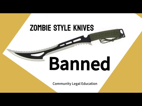 Zombie Style Knives Banned - Offence, Defences and Sentence.