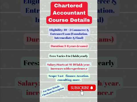 Chartered Accountancy (CA) Course Details|Eligibility,Fees,Salary,Scope