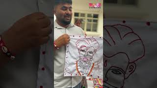 Sant Sevalaal Maharaj drawing in cloth by Channamma Bai #kalleshnaik #banjara #gorbanjara