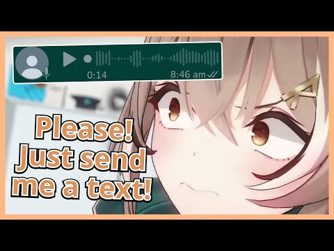 Mumei hates it when people send voice messages