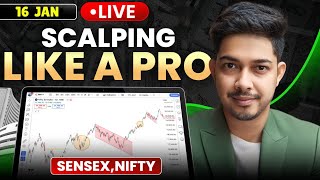 🔴LIVE TRADING 16 JAN NIFTY SENSEX #livetrading #optionstrading