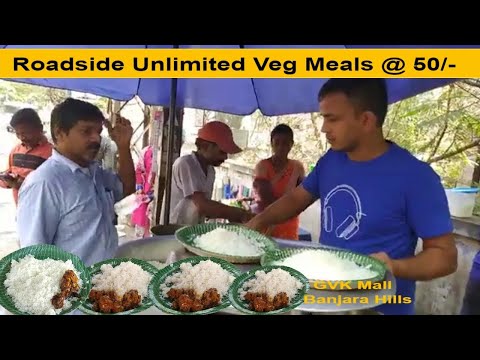 Hyderabad Famous Young Man Selling Cheapest Roadside Unlimited Meals #indianfood  #roadsidemeals