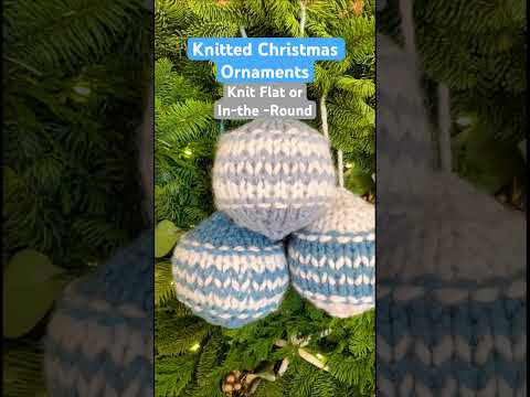 Balls Baubles Globes 💖 Knit Christmas Ornaments #studioknit #knittingpatterns #christmasornaments