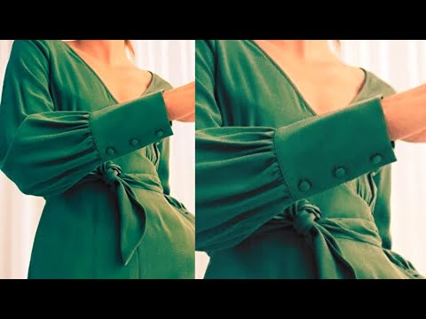 Cuff sleeves design cutting stitching /How to make button cuff Sleeves /button cuff Sleeves design