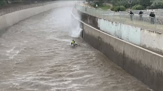 LA River Rescue Caught on Camera! - Studio City