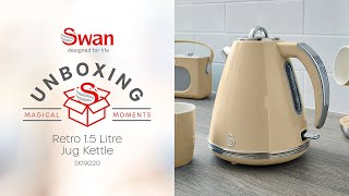 Swan Retro SK19020 Jug Kettle Unboxing video