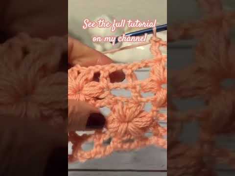 Crochet flower stitch tutorial #crochet #crochettutorial #olgapoltava