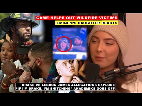 The Game Helps Out: LA Wildfires, Eminem’s Daughter on Lions Game, Drake vs LeBron James EXPLODES