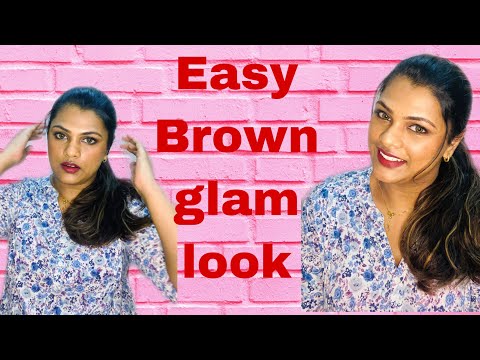 Brown glam look/ easy makeup look! Glam look/ Indian glam look/