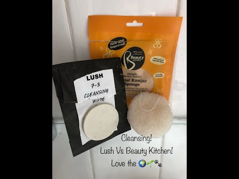 No Waste Cleansers! Lush 7 to 3 Wipe Vs Beauty Kitchen Konjac Sponge